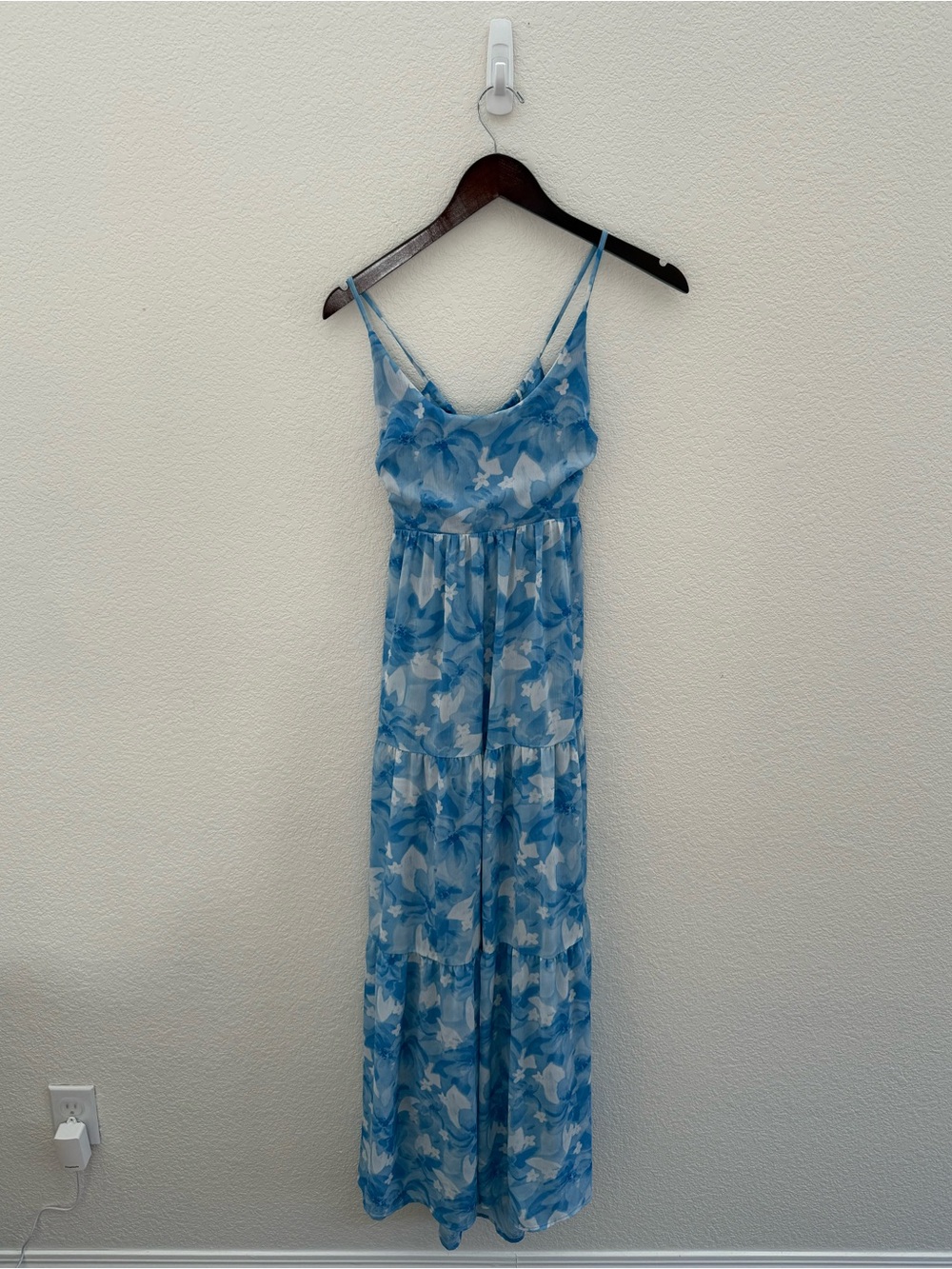 Showpo Blue Floral Maxi Dress